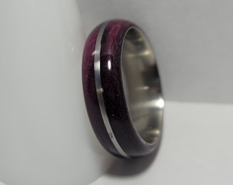 Dual Inlay Titanium Ring