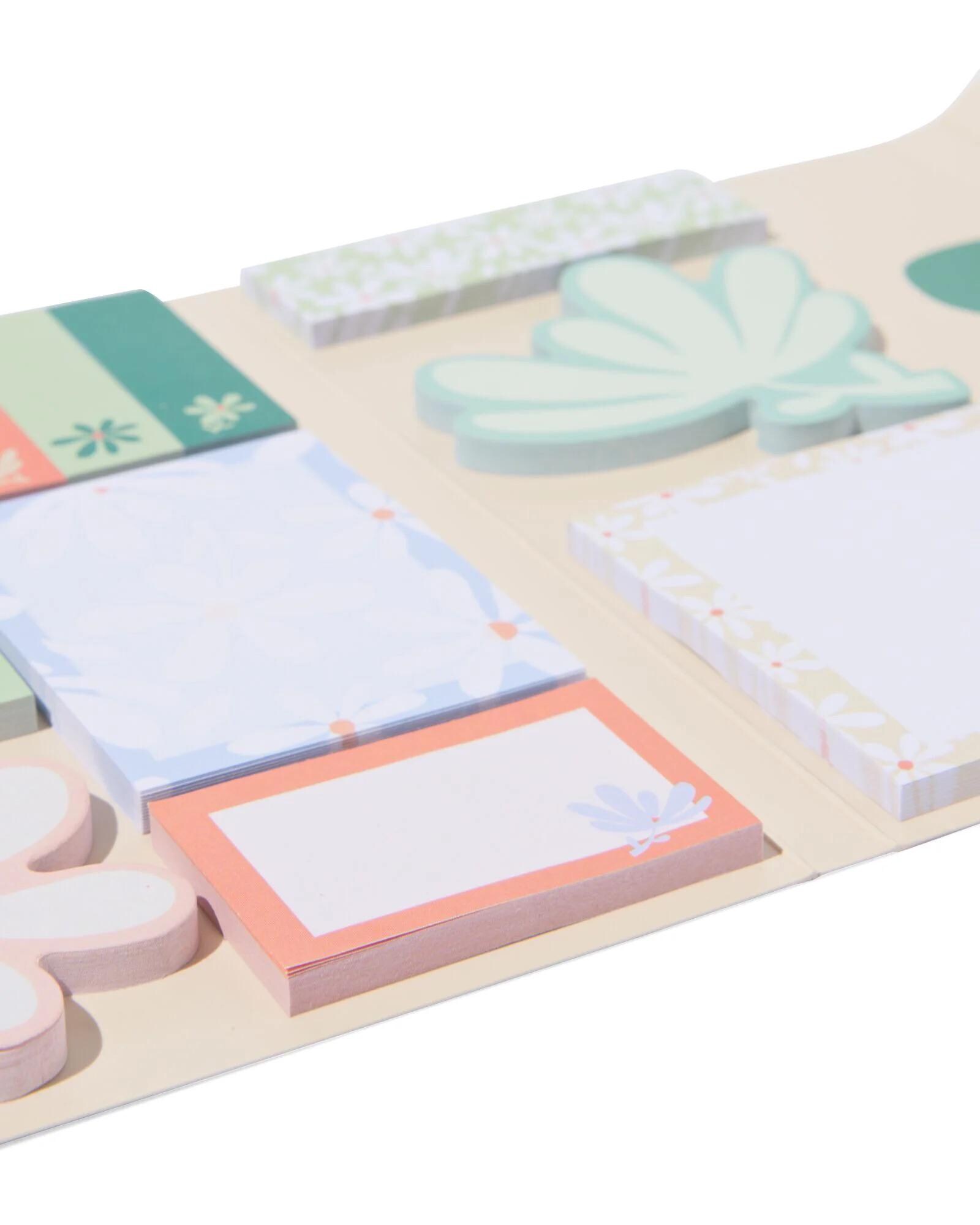14 Piece Sticky Notes Set Booklet, Botanical Themed Notepad Stickers ...