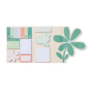 Set de notas adhesivas de flores: Bloc de notas con flores, marcapáginas, recordatorios, regreso a clases
