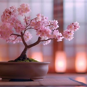 Pink Cherry Blossom Bonsai Tree seeds, Sakura best gift for him her mom dad teacher, gardening DIY birthday frost hardy perennial