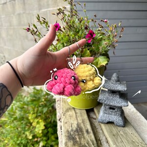 Porte-Clés Poulpe Pieuvre au Crochet I Peluche Amigurumi I 100% Fait-Main I Cadeau original pour femme, enfant, homme I Idée cadeau original