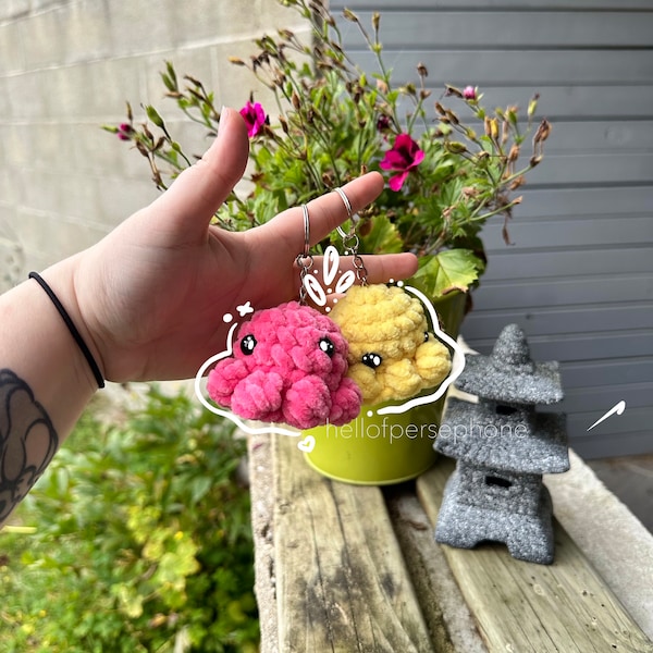 Porte-clés pieuvre crochet Keychain octopus crochet