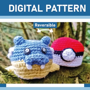 Amigurumi Pattern, Crochet Pattern, Digital Download, Monster Crochet Pattern, Reversible character