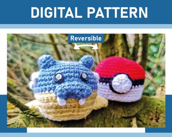 Amigurumi Pattern, Crochet Pattern, Digital Download, Monster Crochet Pattern, Reversible character