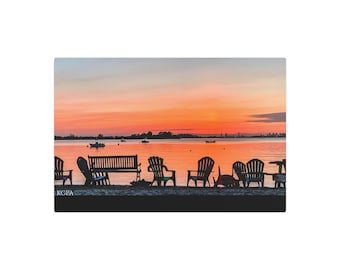 Wall Art Sign, Beach chairs at Sunset