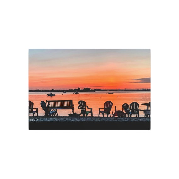 Wall Art Sign, Beach chairs at Sunset