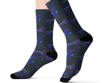 Blue Lobster Sublimation Socks