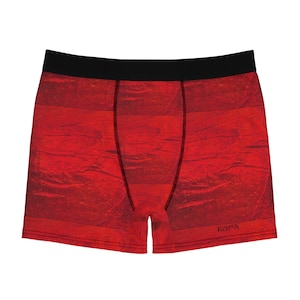 Men&#39;s Boxer Briefs. Red Orange.