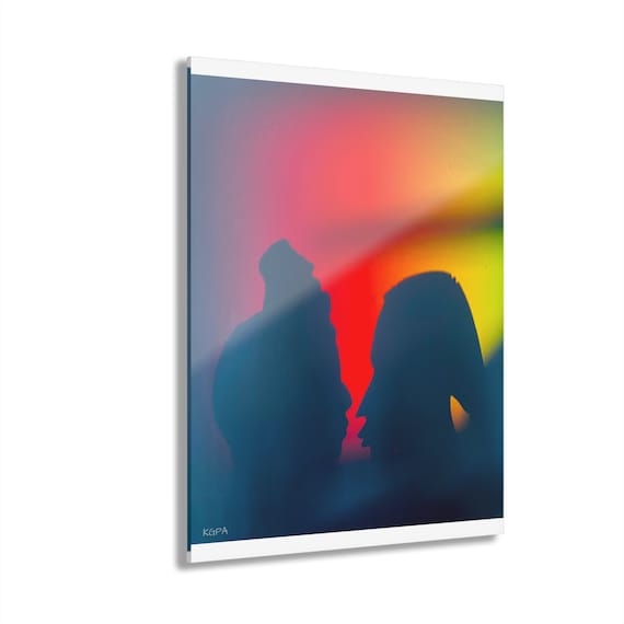 Acrylic Prints. Silhouette faces.  (French Cleat Hanging)