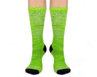 green emerald velvet dress Mid-Calf Mens Dress Socks - Green Ribbed - Organic Cotton