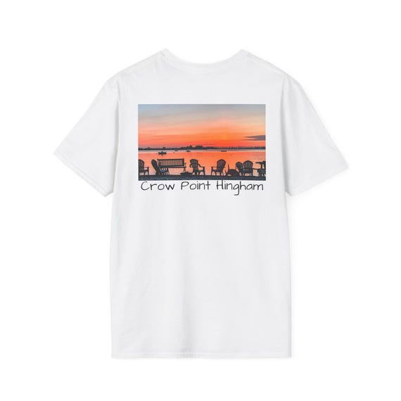Sunset Beach Crow Point Hingham Unisex Softstyle T-Shirt, Ocean Lover Tee, Coastal Vibes Shirt, Beach Sunset Top, Massachusetts Gift
