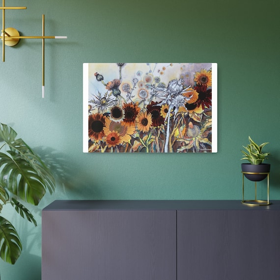 Metal Art Sign. Sunflowers.