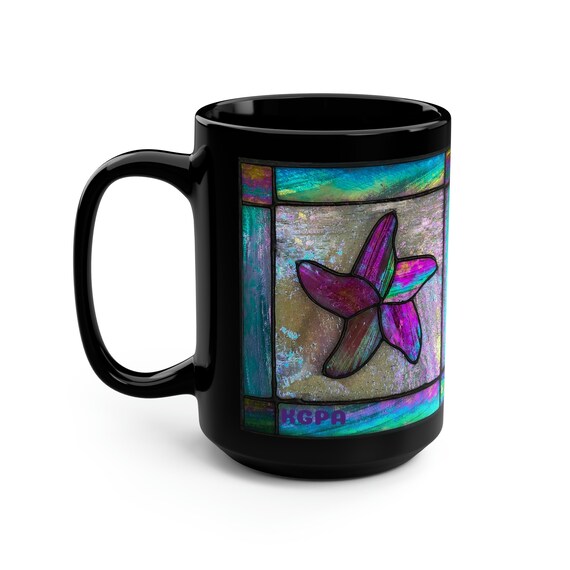 Mug, 15oz, Sea Star Black Mug, 15oz