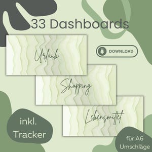 33 Dashboard Budget Sheet Binder PDF Templates A6 Envelope Method Cover Sheets + Blank Dashboard + Tracker