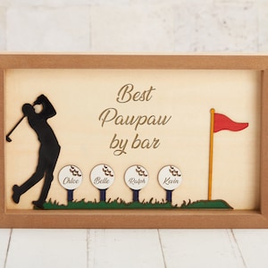 Personalized Fathers Day Sign for Dad,Wooden Papas Golf Sign,Fathers Day Gift,Gift for Dad,Gift for Grandpa,Gift for Papa,Engraved Golf Sign