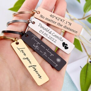 Drive Safe Keychain,Personalized Keychain,Metal Keyring,Custom Key Ring,Key Fob,Engraved Key Chain,Valentine&#39;s Gift for Dad,New Driver Gifts