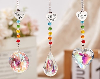 Rainbow bridge pet personalizzato,Sun catcher,Regalo commemorativo per animali domestici,Regalo commemorativo cane personalizzato,ricordo cane/gatto/animale domestico,Rainbow Bridge Gifts