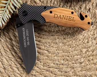 Personalized Pocket Knife for Groomsmen,Engraved Groomsman Knife,Groomsmen gift,Best Men Gift,Personalized Christmas Gifts