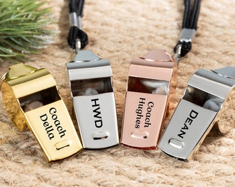 Personalized Whistle Necklace,Custom Sports Whistle,Personalized Coach Whistle,Coach Gift Whistles Sports Football Basketball Recess Whistle