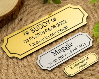 Personalized Brass Plate Custom Name Tag,Memory Brass Plate Engraved Brass Plate Picture Frame Art Label Name Tag Name Plate,Art Sign Tag