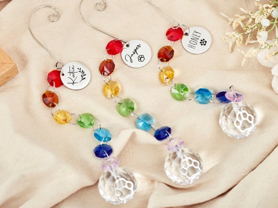 Rainbow bridge pet personalized,Sun catcher,Pet Memorial Gift,personalized Dog Memorial Gift,dog/cat/pet remembrance,Rainbow Bridge Gifts