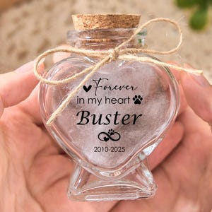 Personalized Pet Fur Memorial Jar,Custom Pet Hair Memorial Jar,Pet Fur Keepsake,Loss of Pet Gifts,Dog Rememberance Gift,Urn Memorial Gift