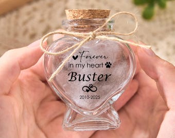 Personalized Pet Fur Memorial Jar,Custom Pet Hair Memorial Jar,Pet Fur Keepsake,Loss of Pet Gifts,Dog Rememberance Gift,Urn Memorial Gift