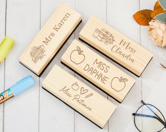 Personalized Whiteboard or Chalkboard Eraser with Expo Marker Gift Set,Teacher Appreciation Gift,Gift for Teachers,Wooden Whiteboard eraser