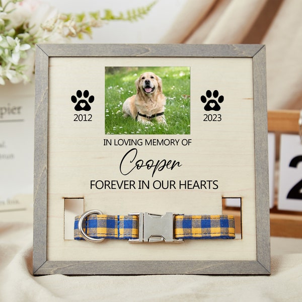 Pet loss Memorial Pet Collar Sign,Dog Collar Memorial,Grave Ornaments,Pet Collar Holder,Memorial Standing Frame,Sympathy Bereavement Gifts