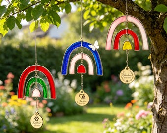 Personalized Pet Rainbow Bridge Stained Glass Sun catcher. Rainbow Dog Paw Print Pet Memorial Sun catcher. Pet Dog Loss Pet Remembrance Gift