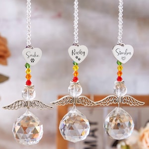 Personalized Rainbow Bridge Gift,Pet Memorial Gift,Rainbow Paw Gift,Dog Loss Gift,Loss of Pet Gift,Pet Remembrance,Custom Sun Catcher