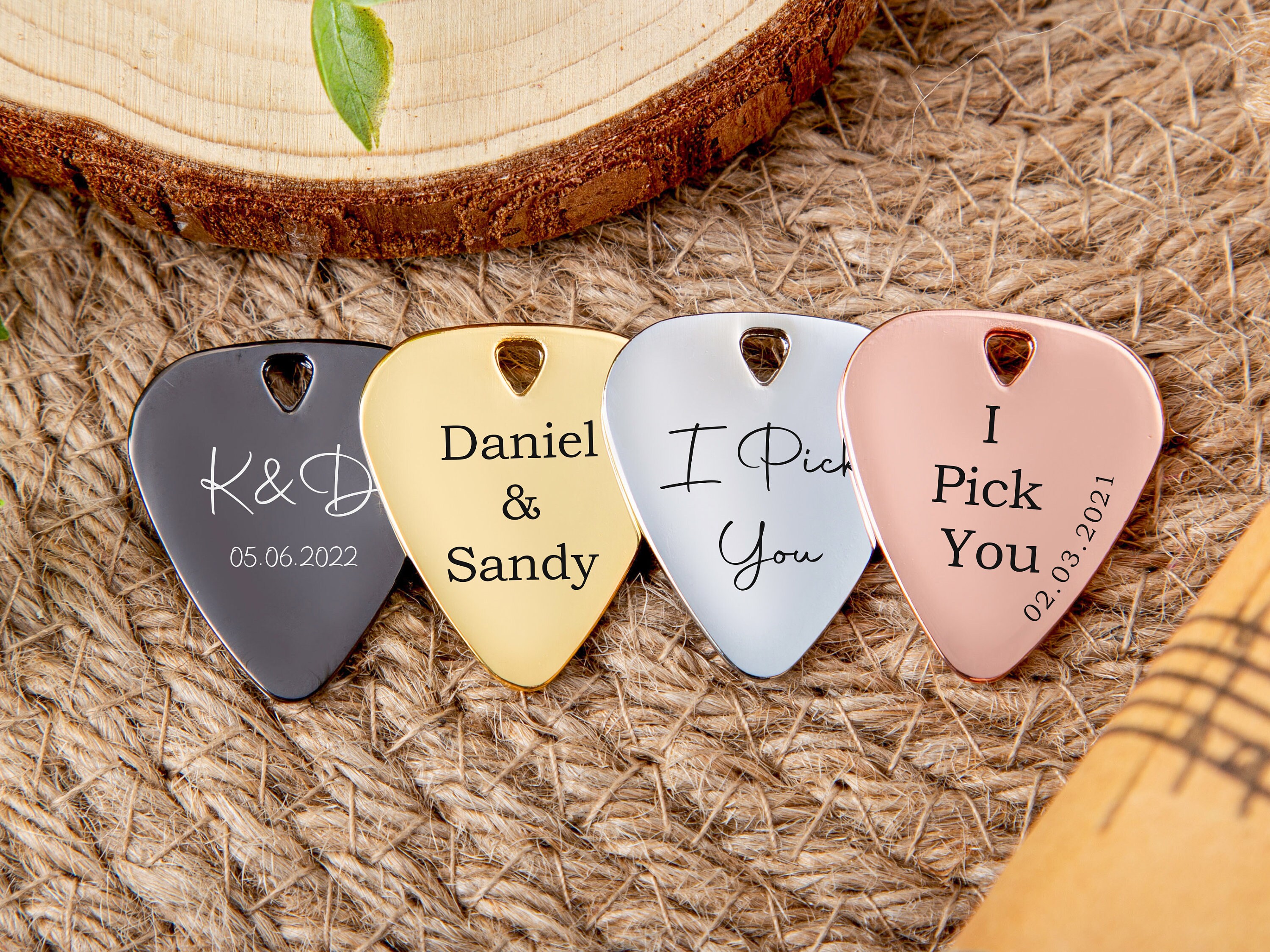 Customizable Picks Custom Guitar Pick Valentine's Day Gift Personalized Guitar Pick Custom ...
