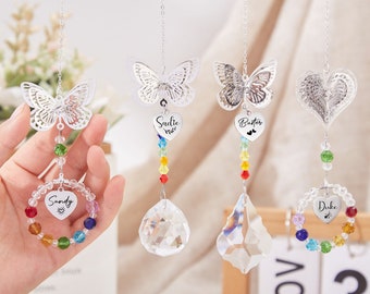 Rainbow bridge pet personalized,Sun catcher,Pet Memorial Gift,personalized Dog Memorial Gift,dog/pet remembrance,Butterfly Rainbow Bridge
