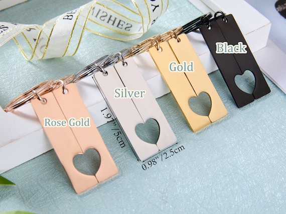 Personalized Master Llavero Con Colgante De Corazón Con Foto Y Calendario De Fecha Personalizado Para Parejas Amantes, 1 Foto Negra