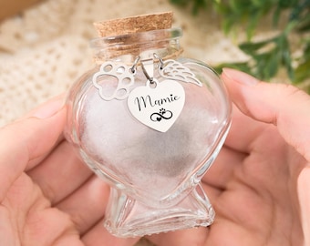 Personalized Pet Fur Memorial Jar,Custom Pet Hair Memorial Jar,Pet Fur Keepsake,Loss of Pet Gift,Dog Rememberance Gift,Pet Urn Memorial Gift