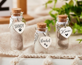 Custom Pet Fur Memorial Jar,Rainbow Bridge Gift,Urn Memorial Gift,Dog Memorial Jar, Loss of Pet Gifts,Custom Pet Memorial Gifts for Dog Mom