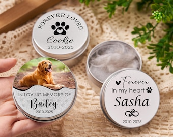 Pet Fur Keepsake Box with Portrait,Custom Pet Hair Memorial Jar,Pet Loss Gifts,Personalized Dog Rememberance Gift,Dog Cat Memorial Gifts