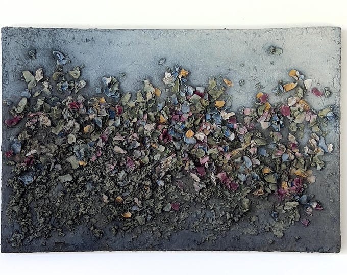 Earthy Textured Abstract Painting: Modern Mixed Media Sculptural Canvas, Wabi Sabi Japandi Art Object
