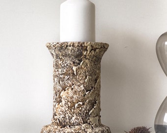 Handmade Rustic Wabi-Sabi Candle Holders - Sculptural Organic Textured Decor - Eco-Friendly Modern Art Centerpieces - Unique Home Accents