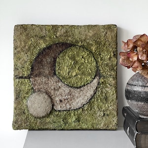 Wabi-Sabi 3D Wall Art: Handmade Organic Texture Painting, Contemporary Nature - Inspired Decor, Eco-Friendly Accent