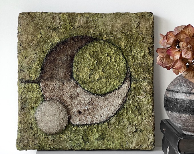 Wabi-Sabi Wall Art 3D Painting - Contemporary Nature-Inspired Decor - Handmade Eco-Friendly Accent for Modern Interiors - Organic Textures