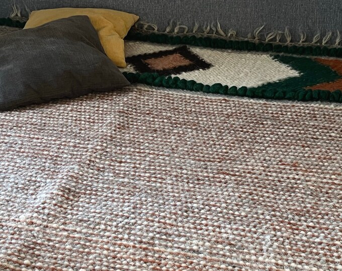 Wool Blanket California King Natural Sheep Wool Throw Etsy