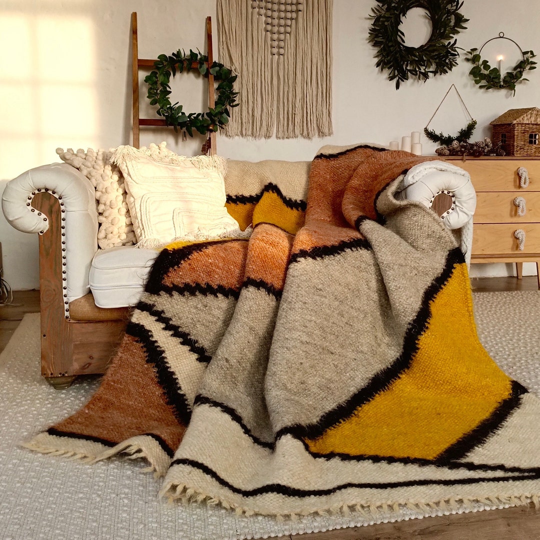 Buy Wool Blanket California King Natural Sheep Wool Throw Blanket Warm