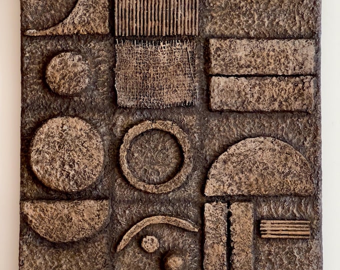 Organic Earth-Toned Wabi-Sabi Abstract Wall Sculpture, Japandi Inspired Mixed Media Art, Textured 3D Wall Decor, Housewarming Gift