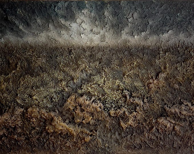 Contemporary Earth Tone Textured Painting, Abstract Sculptural Wall Art, Organic Acrylic Mixed Media Canvas, Natural Conceptual Decor