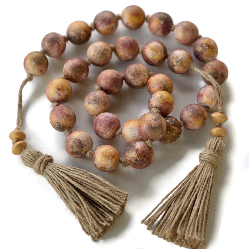 Natural wood beads for a touch of nature in your home decor.