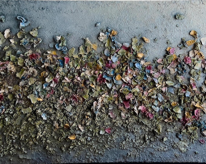 Earthy Textured Abstract Painting: Modern Mixed Media Sculptural Canvas, Wabi Sabi Japandi Art Object