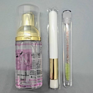 Lash after care kit - Lash Shampoo + Brushes +Eye mask  Foam Eyelash Extensions Cleanser and Eye Makeup Remover