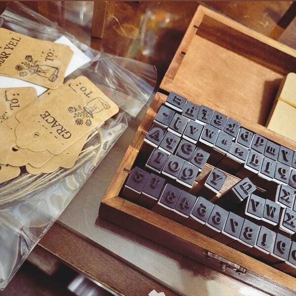 Joined Rubber Number Stamp Etsy