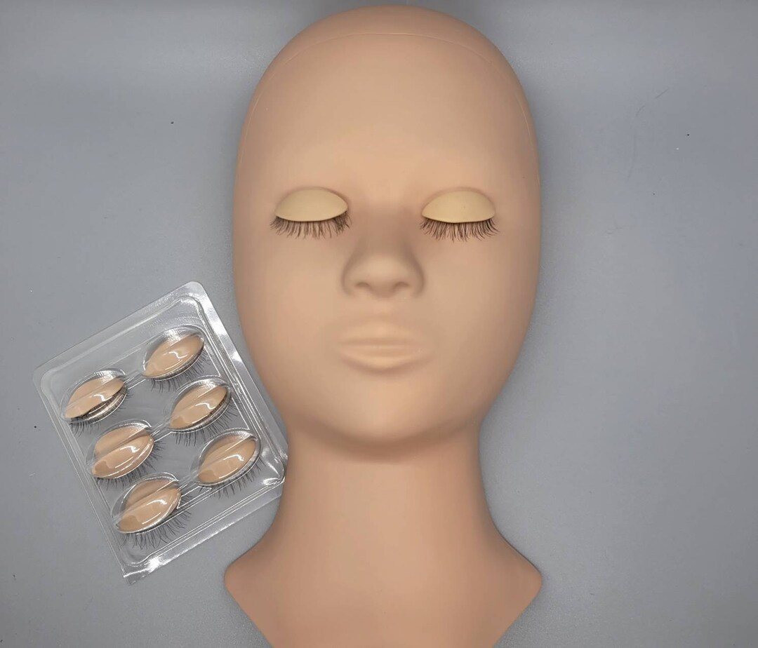 Eyelash Extension Mannequin Practice Lashes Business Brows Skin Makeup ...